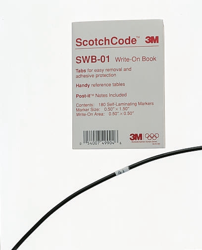 3M SWB -04 Adhesive Cable Marker Book, 8 → 39mm Cable, SWB-04
