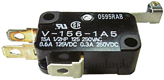 Omron Roller Lever Micro Switch, Quick Connect Terminal, 15 A @ 250 V ac, SP-CO, IP40