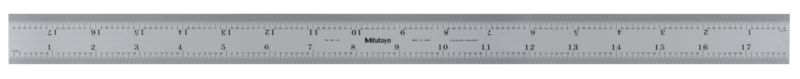 Mitutoyo 450mm Steel Imperial, Metric Ruler