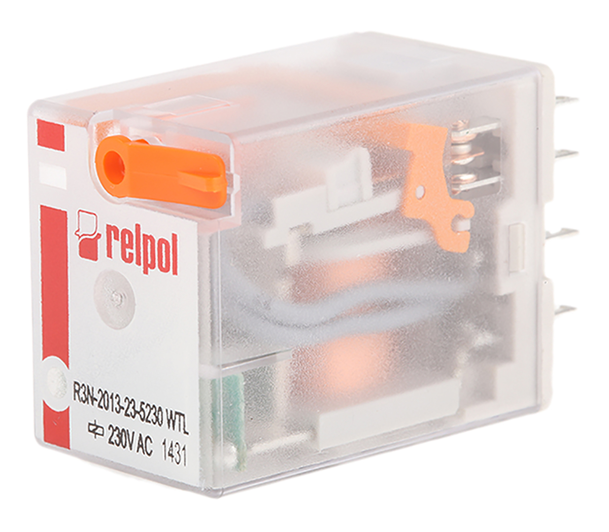 Relpol Plug In Power Relay, 230V ac Coil, 10A Switching Current, 3PDT
