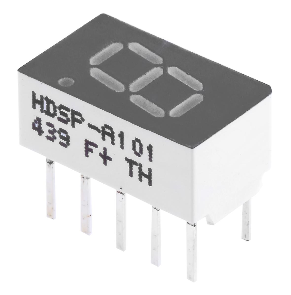 HDSP-A101 Broadcom 7-Segment LED Display, CA Red 3.6 mcd RH DP 7.6mm