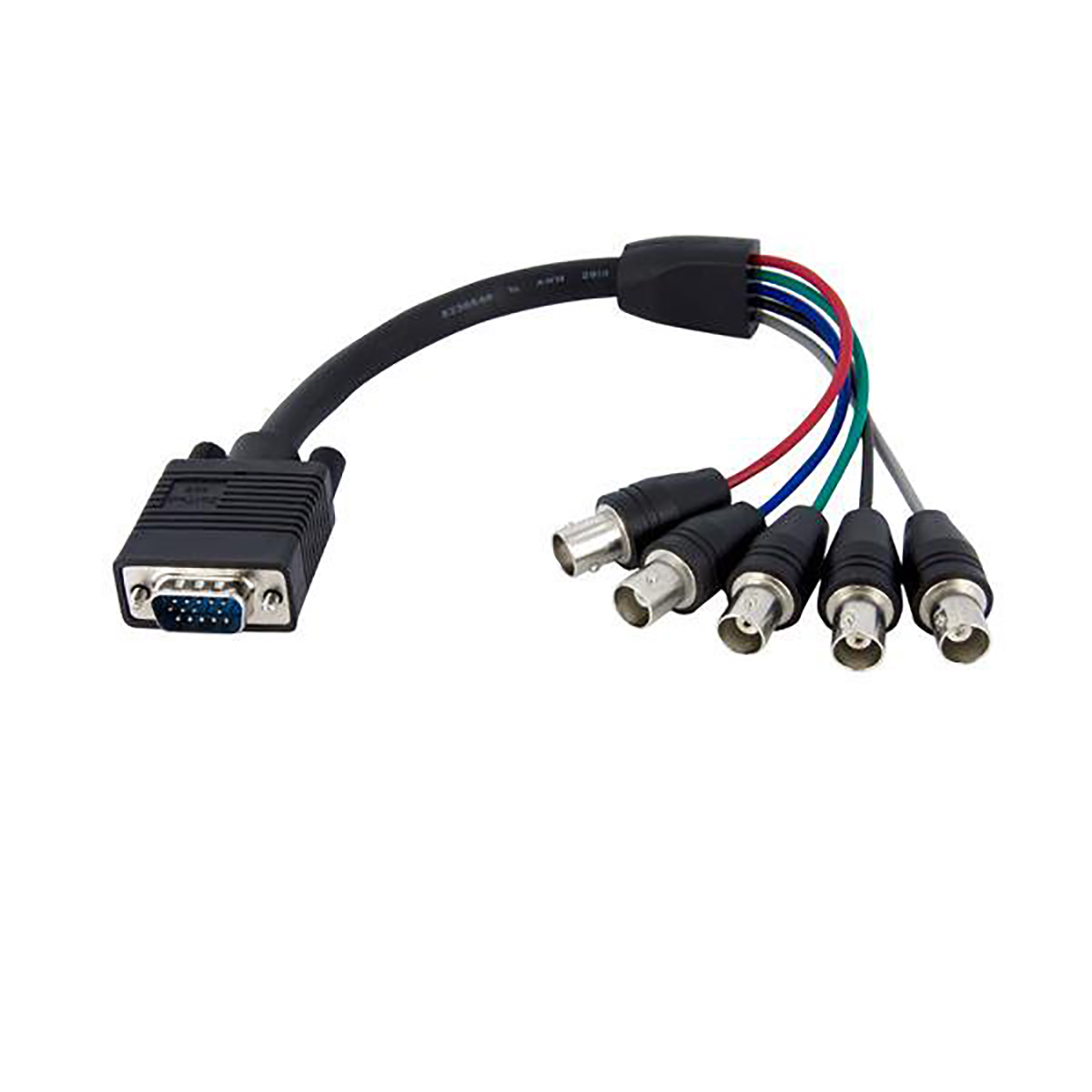StarTech.com Male VGA to Female BNC Cable, 300mm Black