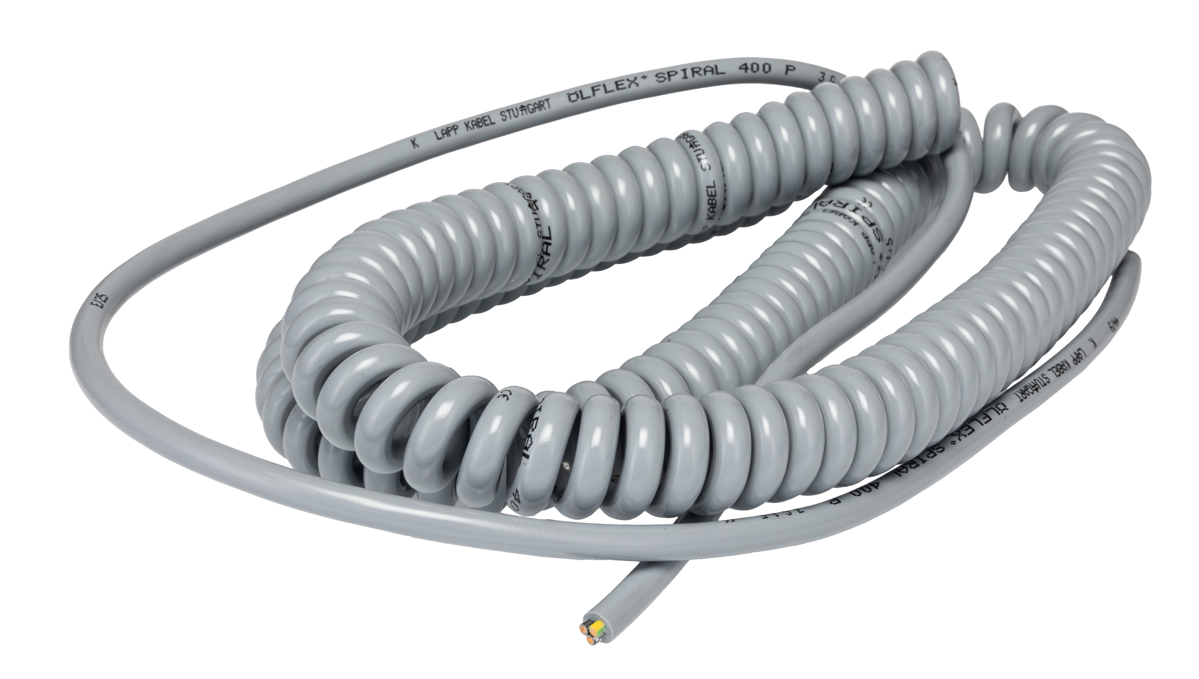 Lapp ÖLFLEX Coiled 1.5 mm² 3 Core Power Cable, Grey Polyurethane PUR, 1m