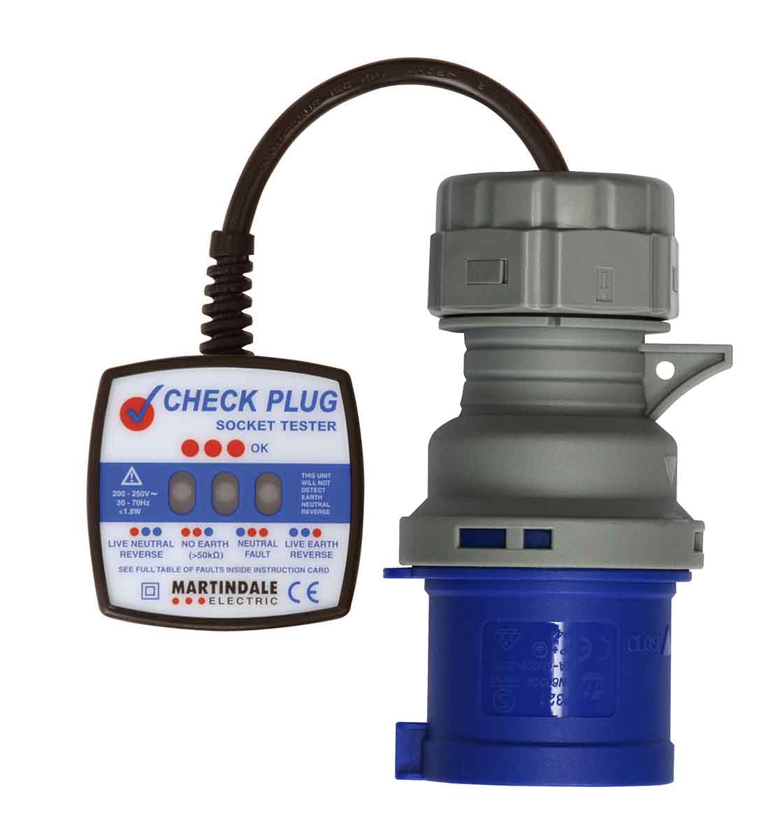 Martindale Socket Tester 16/32A 230V ac Cat III 300 V RS Calibration