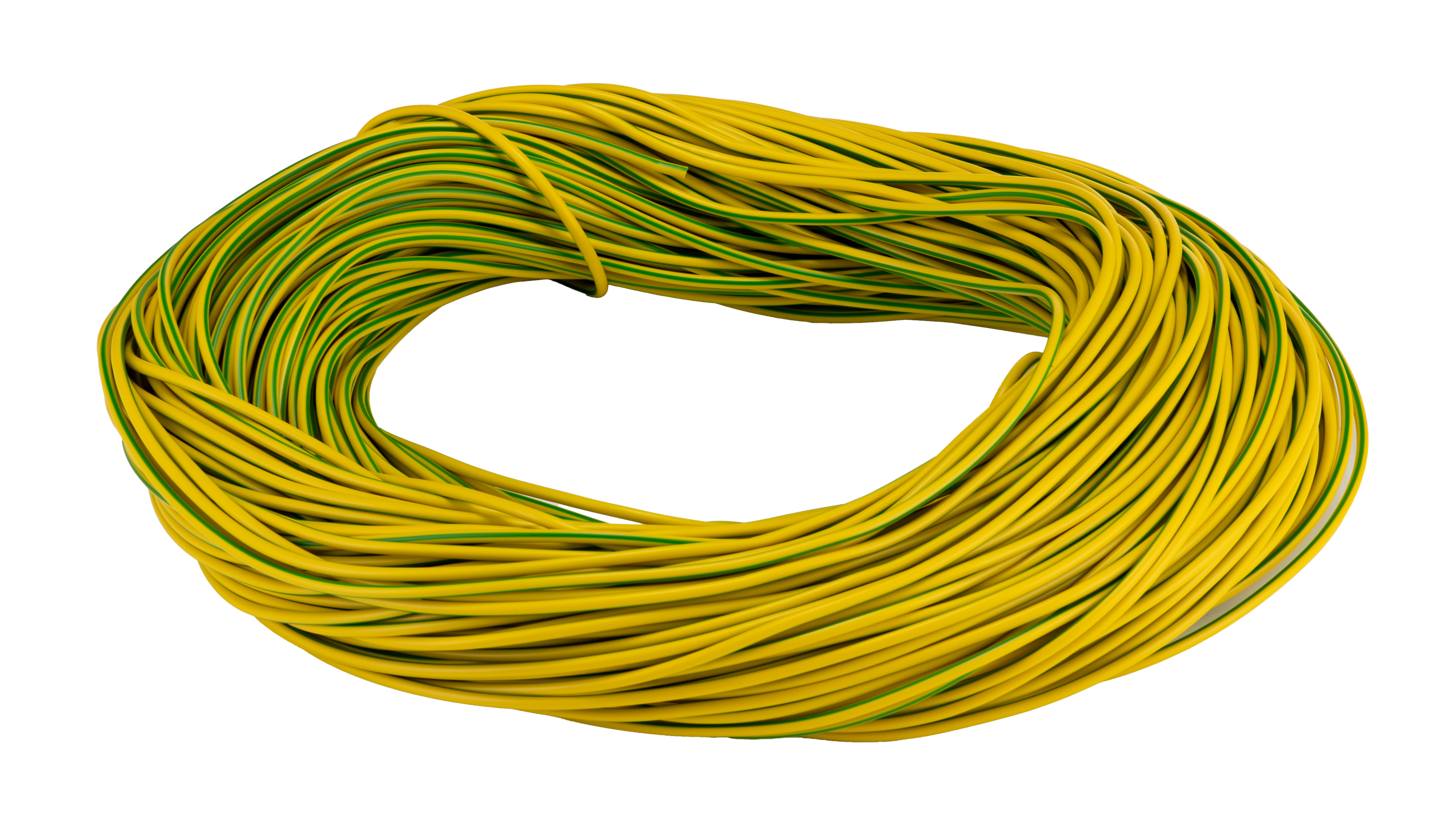 HellermannTyton PVC Green/Yellow Cable Sleeve, 4mm Diameter, 100m Length