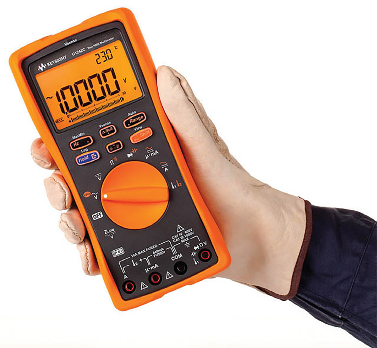 Keysight Technologies U1241C Handheld Digital Multimeter, True RMS, 10A ac Max, 10A dc Max, 1000V ac Max - RS Calibrated