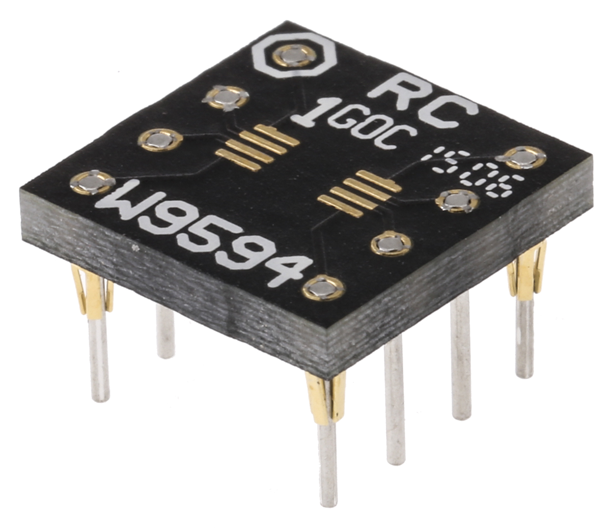 Winslow Straight Through Hole Mount 0.5 mm, 2.54 mm Pitch IC Socket Adapter, 8 Pin Female SOP to 8 Pin Male DIP