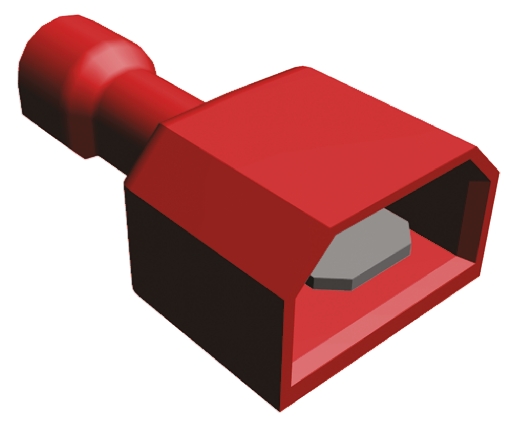 TE Connectivity Ultra-Fast .187 Red Insulated Male Spade Connector, Tab, 4.75 x 0.51mm Tab Size, 0.3mm² to 0.8mm²