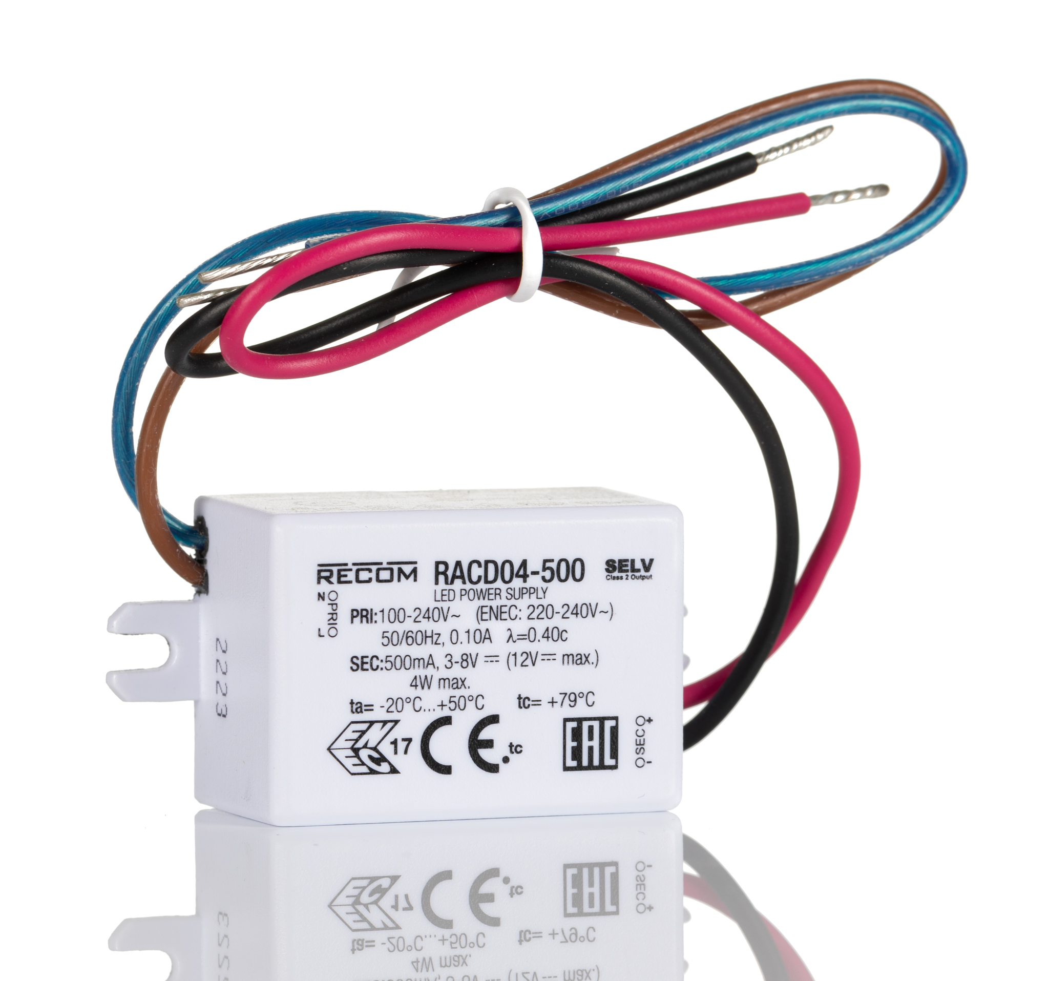 Recom LED Driver, 3 → 8V dc Output, 4W Output, 500mA Output, Constant Current