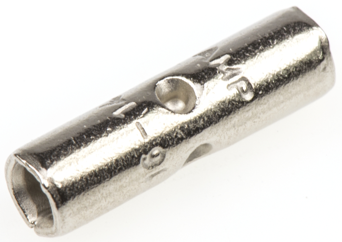 TE Connectivity STRATO-THERM Butt Wire Splice Connector, Nickel Plated 16 → 14 AWG