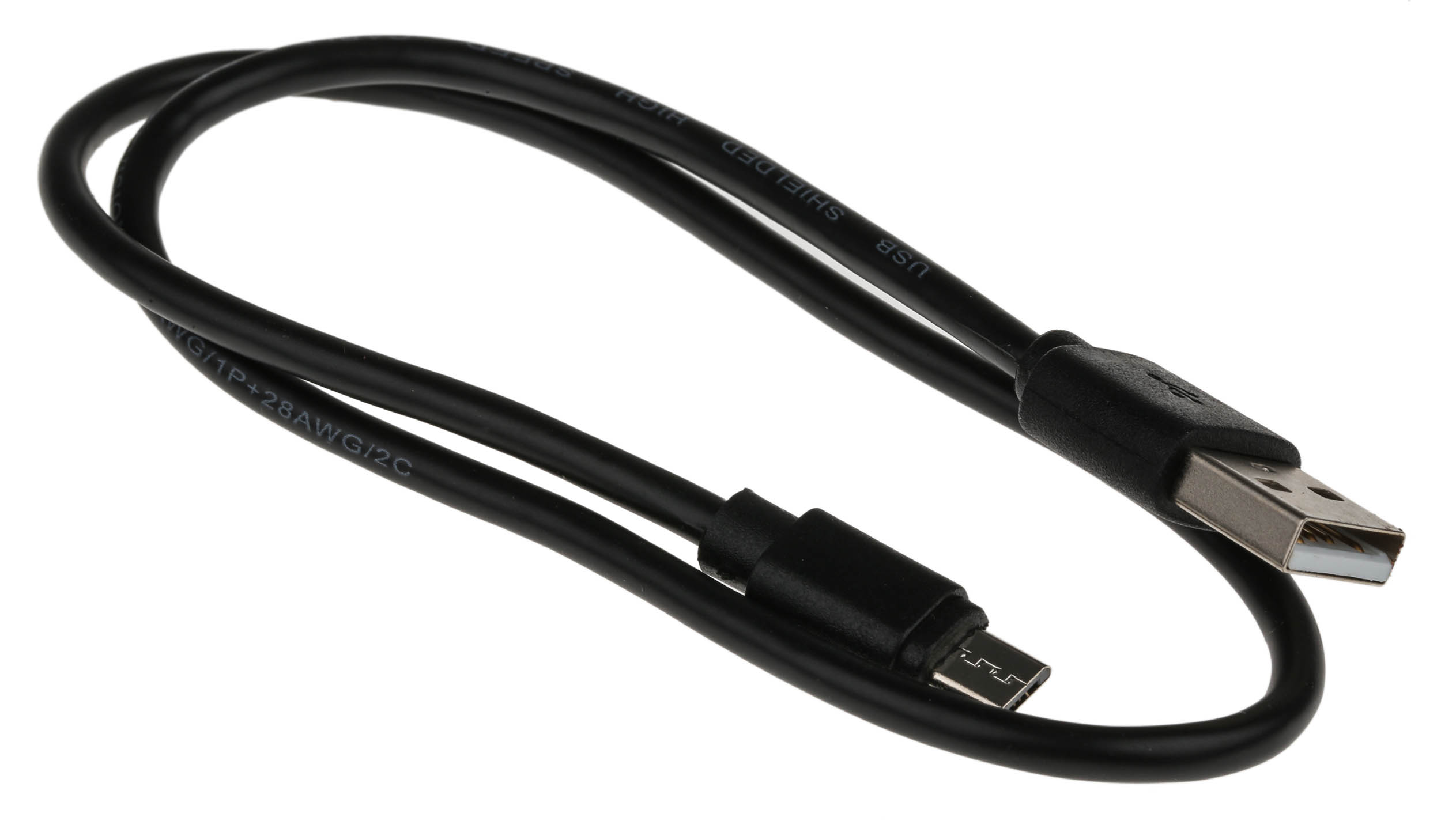 RS PRO USB 2.0, Male USB A to Male Micro USB B, 500mm