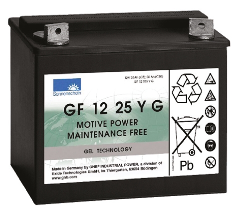 Sonnenschein 12V M6 Sealed Lead Acid Battery, 25Ah