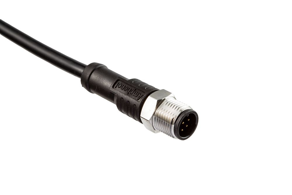 Amphenol Industrial Male 5 way M12 to Unterminated Free End Sensor Actuator Cable, 5 m
