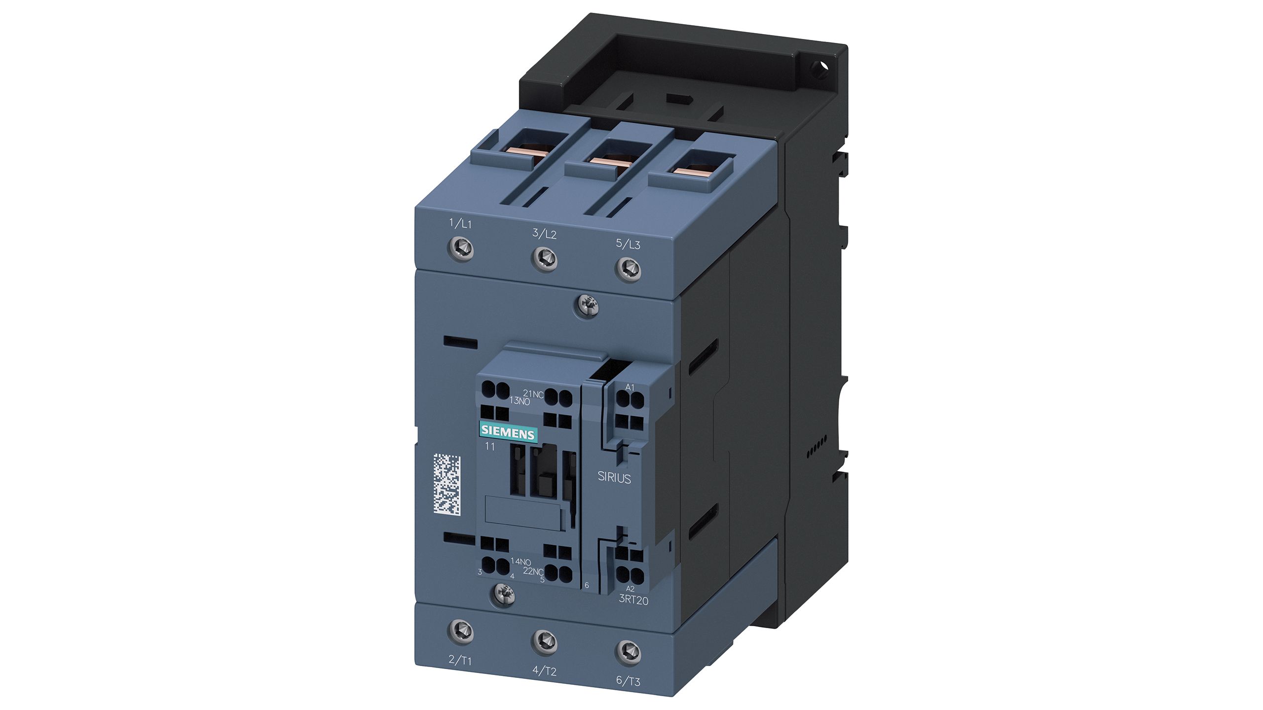 Siemens SIRIUS 3RT Size S3, 3RT2 Contactor, 3-Pole, 37 kW, 1NO + 1NC