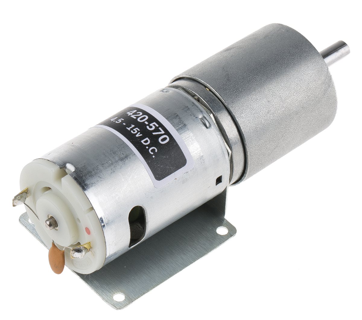 RS PRO Brushed Geared DC Geared Motor, 19.35 W, 6 → 15 V dc, 59 Ncm, 4 rpm, 6mm Shaft Diameter