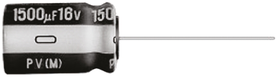 Nichicon 150μF Aluminium Electrolytic Capacitor 25V dc, Radial, Through Hole - UPV1E151MGD