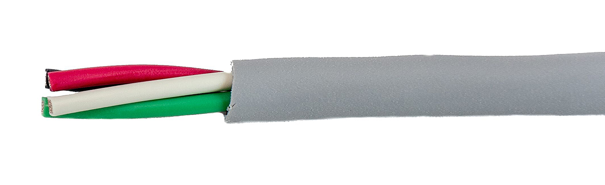 Alpha Wire Ecogen Ecocable Mini Control Cable, 4 Cores, 0.24 mm² 24 AWG, Unscreened, 30 m, Grey Modified Polyphenylene