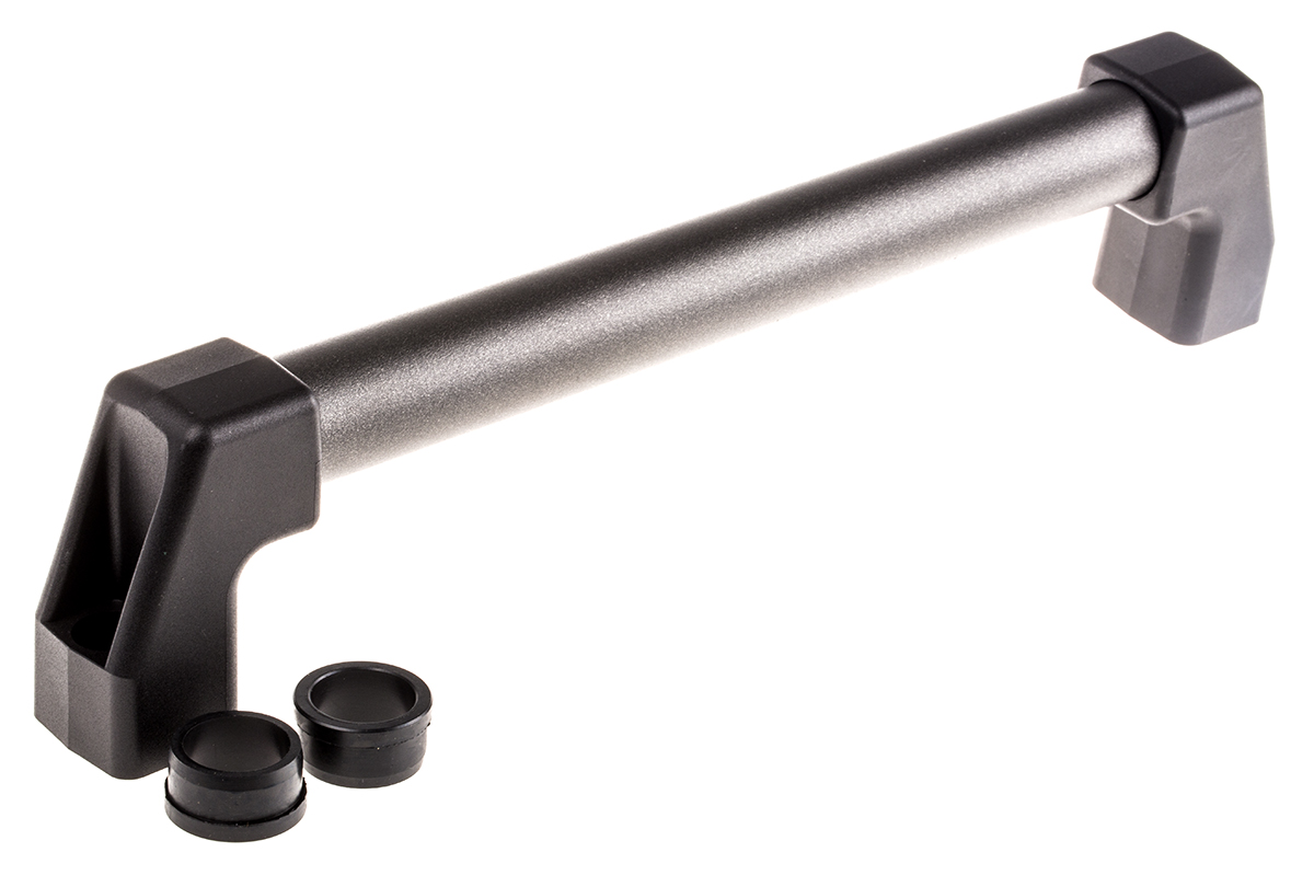 Elesa Black Aluminium Handle 78 mm Height, 38mm Width, 374mm Length