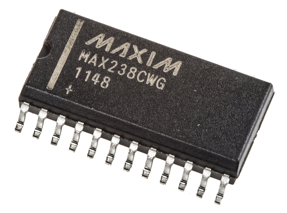 Maxim Integrated MAX238CWG+ Line Transceiver, 24-Pin SOIC W