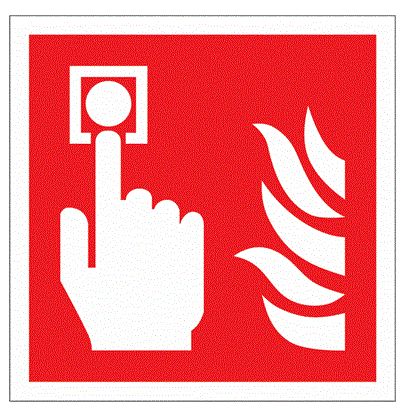 Vinyl Polyester Fire Safety Sign, With English Text Self-Adhesive