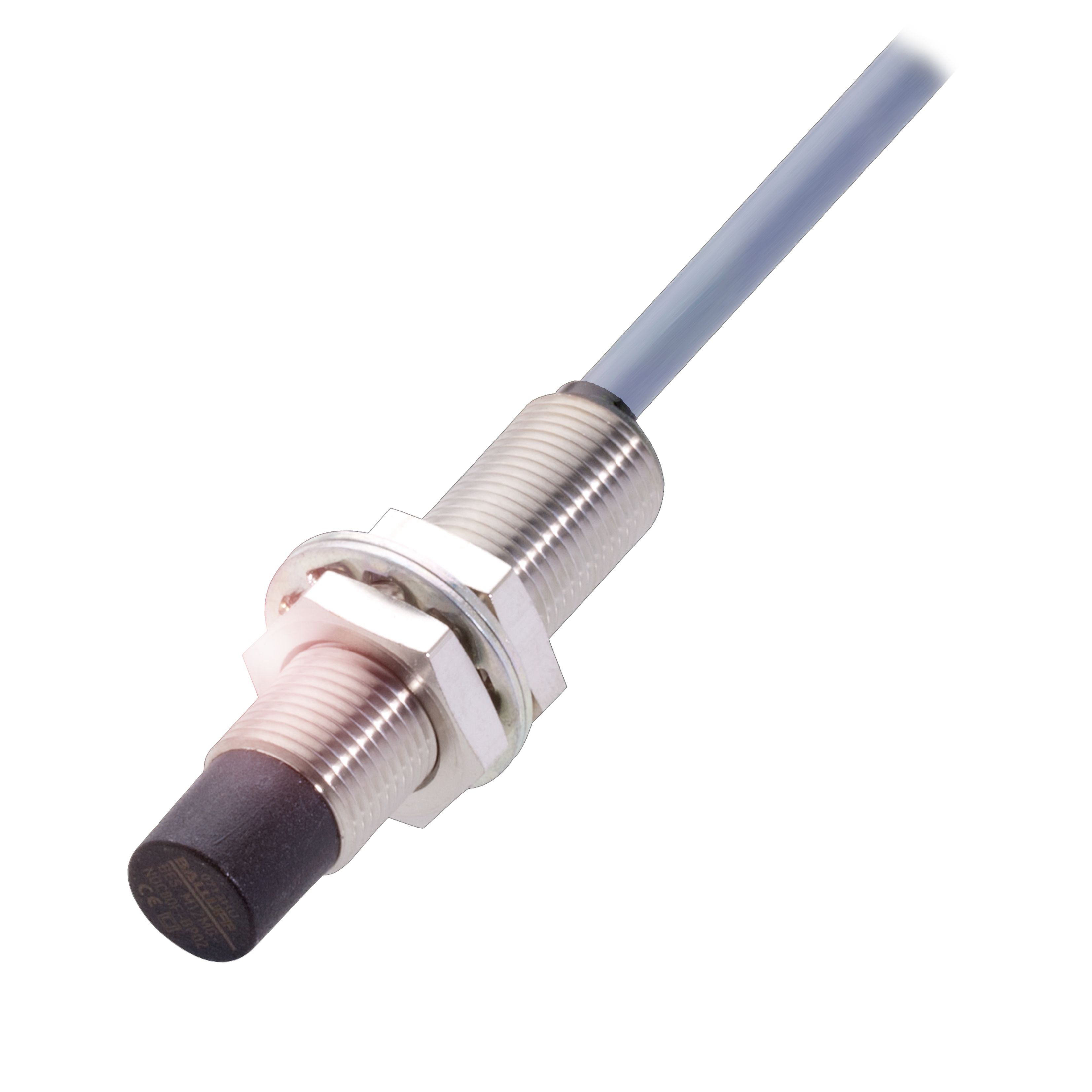 BALLUFF Inductive Threaded Barrel Proximity Sensor, M12, 8 mm Detection, PNP NO, 10 → 30 V dc