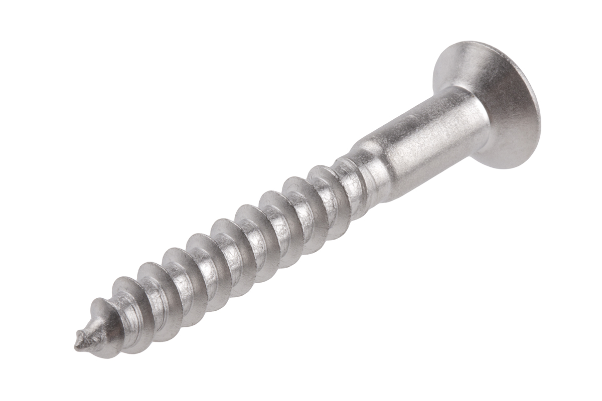 RS PRO Pozidriv Countersunk Stainless Steel Wood Screw, A2 304, 5mm Thread, 40mm Length