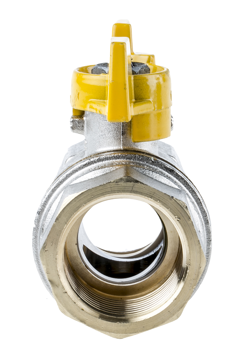 RS PRO Brass Full Bore, 2 Way, Ball Valve, Threaded, BSPP 1in, 40 → 30bar Operating Pressure