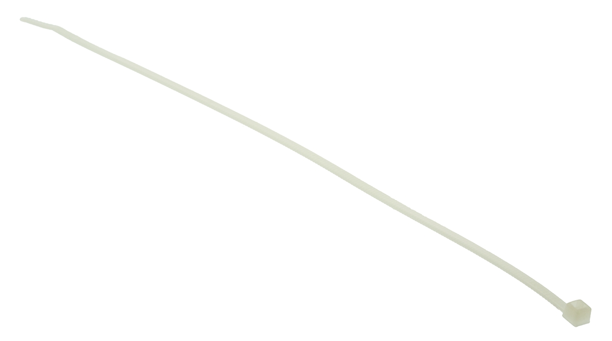 HellermannTyton Cable Tie, 260mm x 3.3 mm, Natural Polyamide 6.6 (PA66), Pk-100