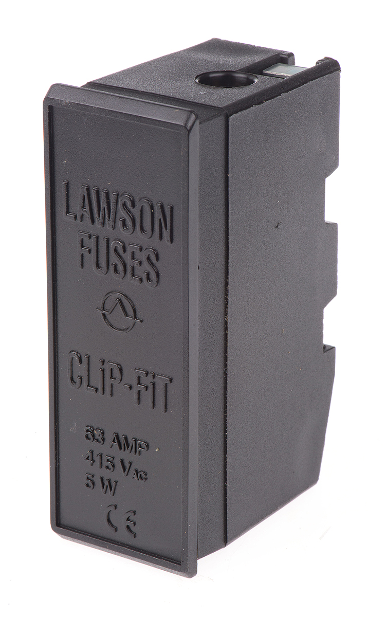 RS PRO 63A Rail Mount Fuse Holder for F2 Fuse, 415V ac