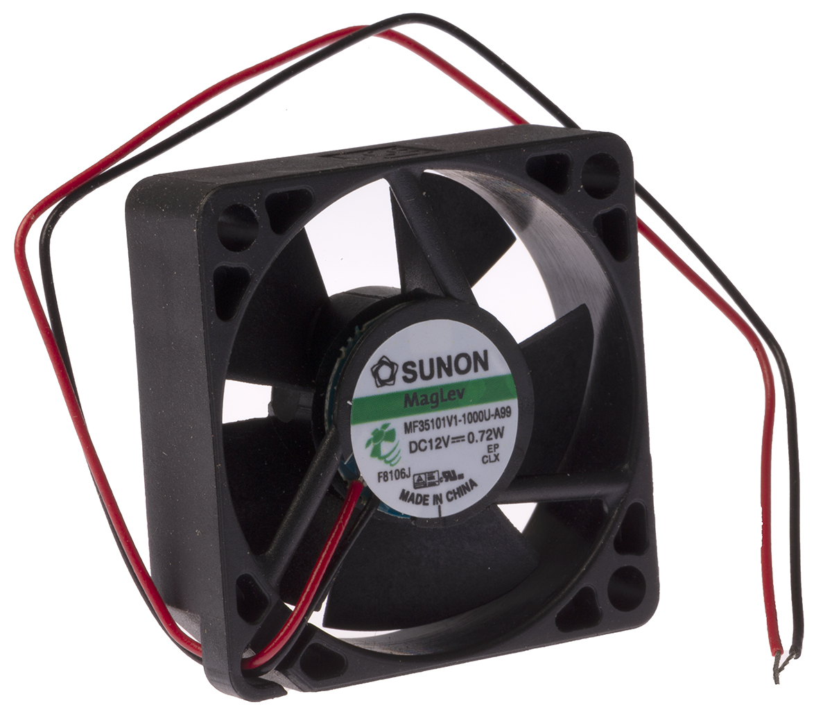 Sunon M Series Axial Fan, 12 V dc, DC Operation, 12.2m³/h, 720mW, 60mA Max, 35 x 35 x 10mm
