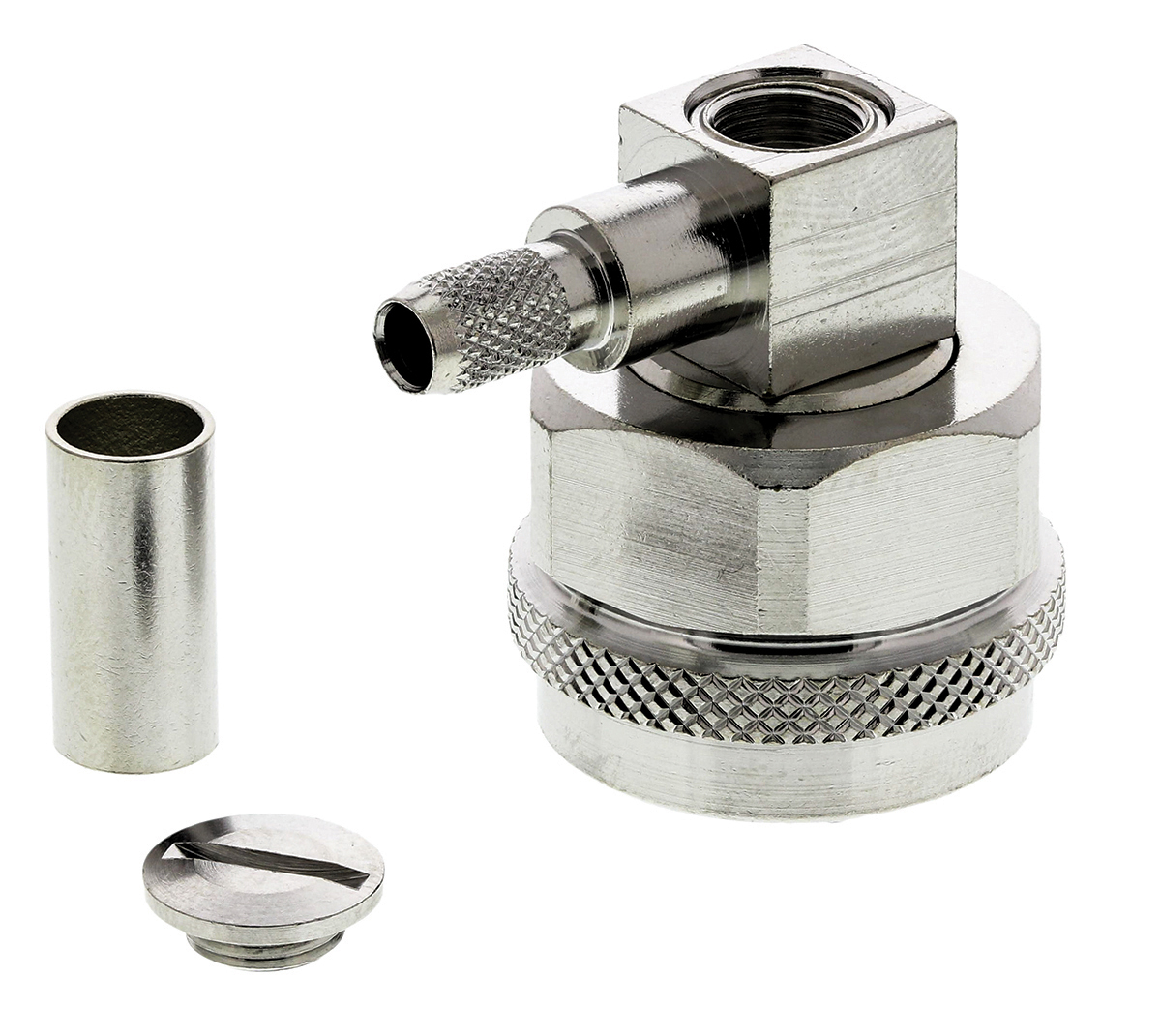 Telegartner, Plug Cable Mount N Connector, 50Ω, Solder Termination, Right Angle Body