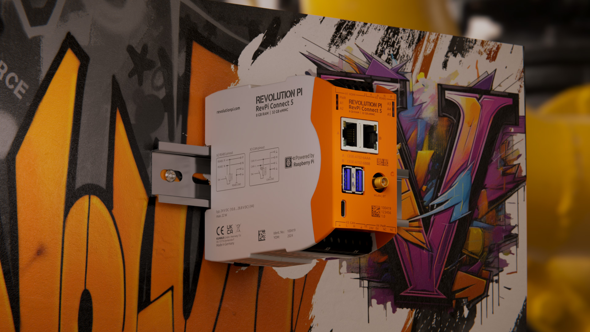 Revolution PI RevPi Connect 5, Industrial Computer, 22W, ARM Cortex 2.4 GHz, 32 GB, 4