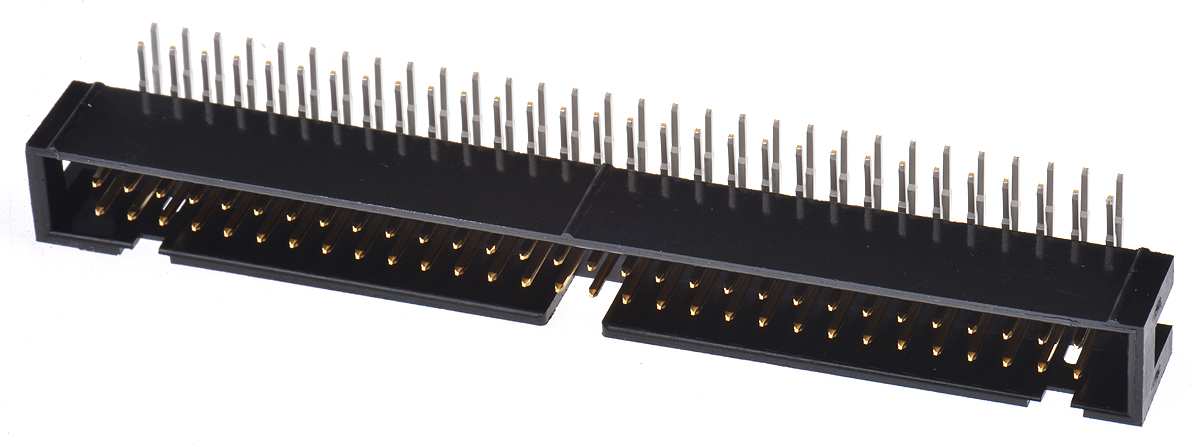 Hirose HIF3FB Series Right Angle Through Hole PCB Header, 60 Contact(s), 2.54 mm Pitch, 2 Row, Shrouded
