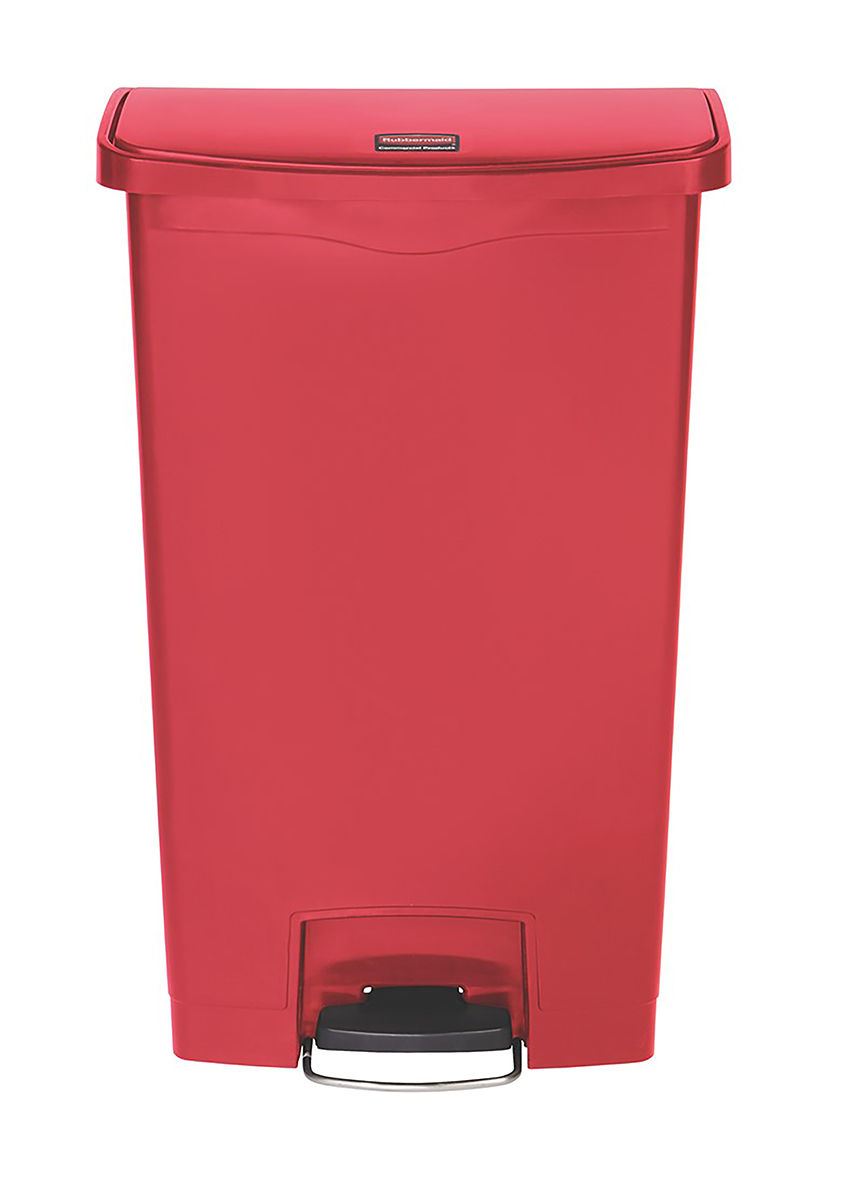 Rubbermaid Commercial Products Slim Jim 68L Red Pedal Polyethylene Waste Bin