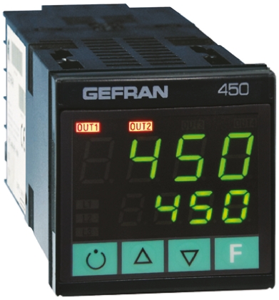 Gefran 450 PID Temperature Controller, 48 x 48 (1/16 DIN)mm, 2 Output Logic, Relay, 100 → 240 V ac Supply Voltage