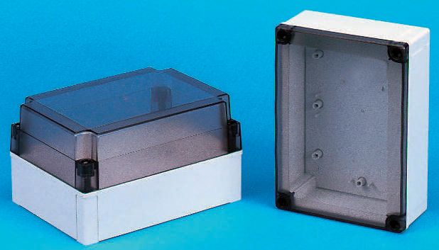 Fibox MNX Series Grey Polycarbonate Enclosure, IP66, IP67, Grey Lid, 130.1 x 80.1 x 60mm