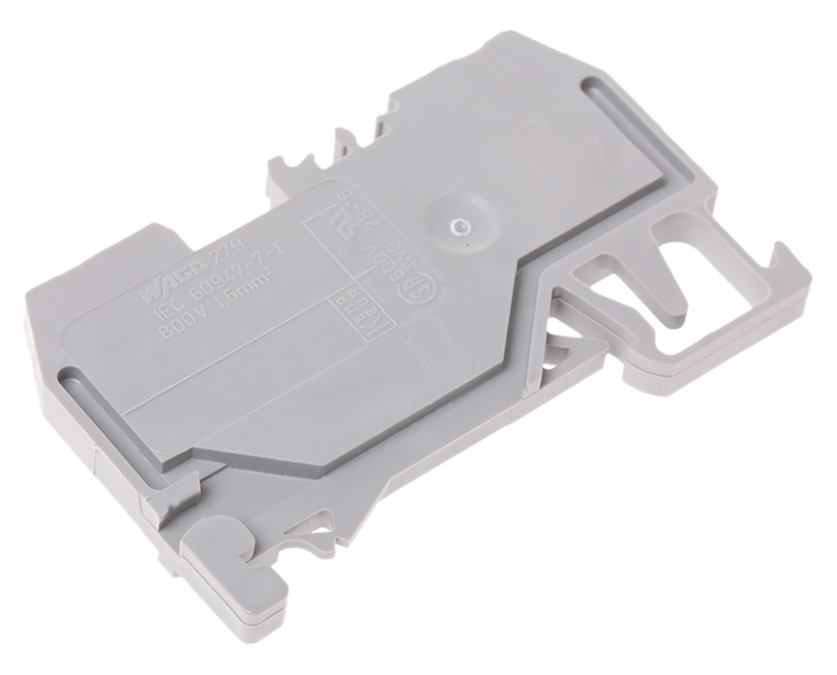 WAGO 279-901 279 Series Grey, 1.5mm², Single-Level, Cage Clamp Termination