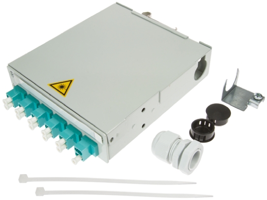 Telegartner 6 Port LC Multimode Duplex Fibre Optic Patch Panel With 6 Ports Populated