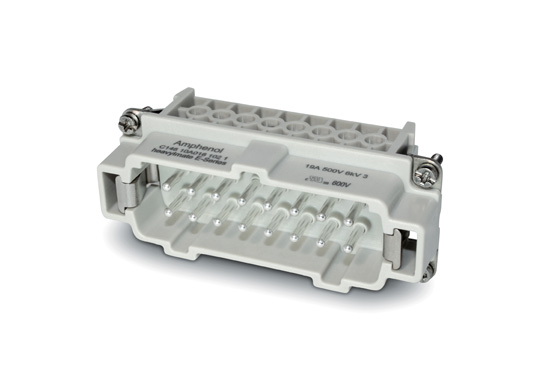 Amphenol Industrial Heavy Duty Power Connector Insert, 16A, Male, Heavy Mate C146 Series, 16 Contacts