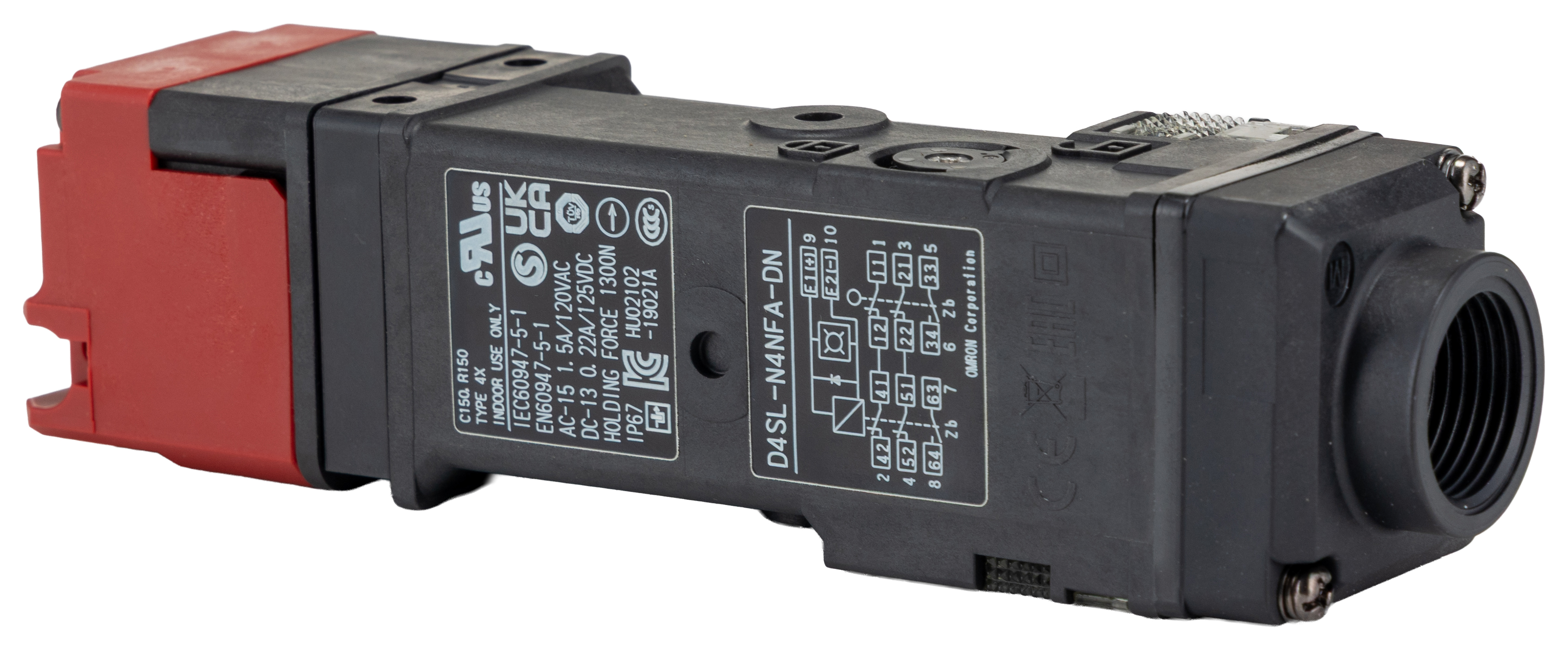 Omron D4SL-N Series Solenoid Interlock Switch, Power to Unlock, 24V dc, 2NC/NO + 2NC/NO