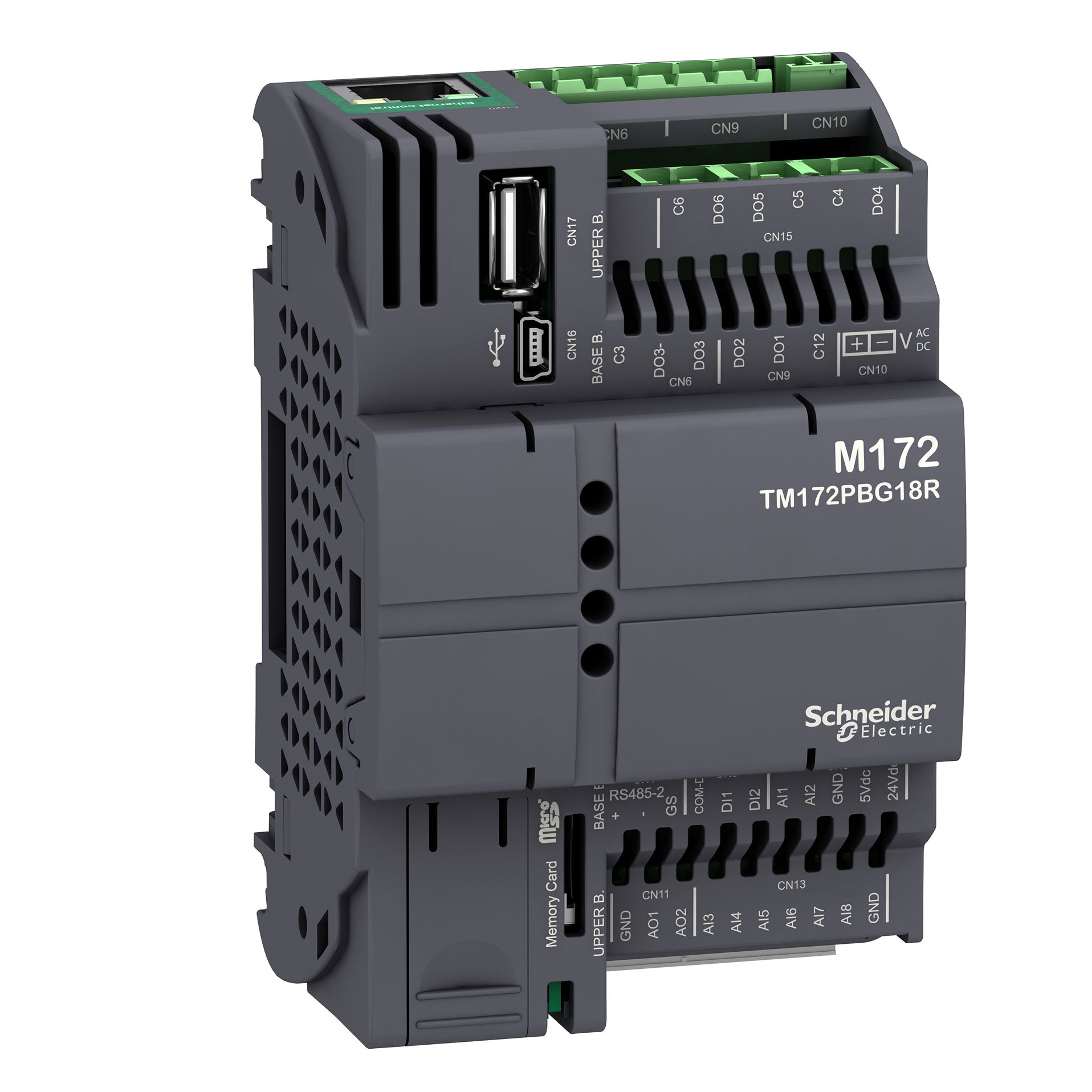 Schneider Electric TM172 Series Logic Controller for Use with M172, Modicon M171, 24 V Supply, Relay Output, 10-Input,