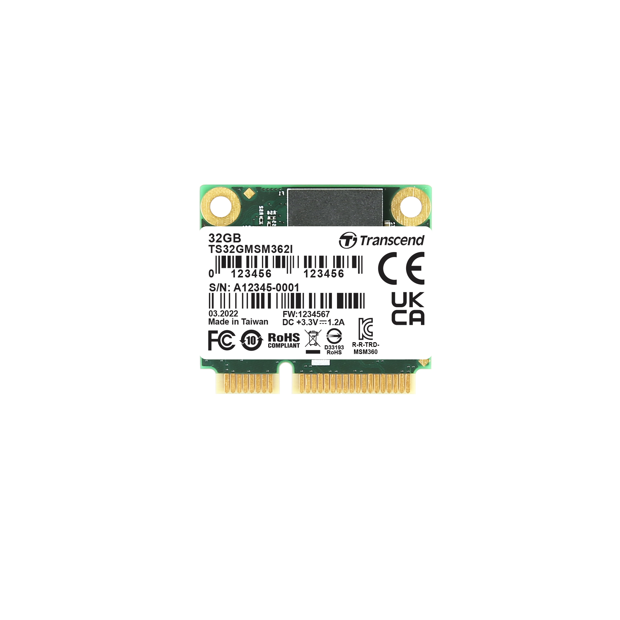 Transcend MSM362I MO-300B 128 GB Internal SSD