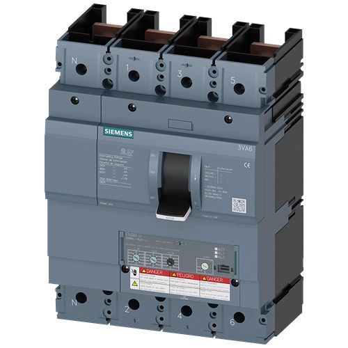 Siemens, SENTRON MCCB 4P 400A, Breaking Capacity 100 kA, Fixed Mount