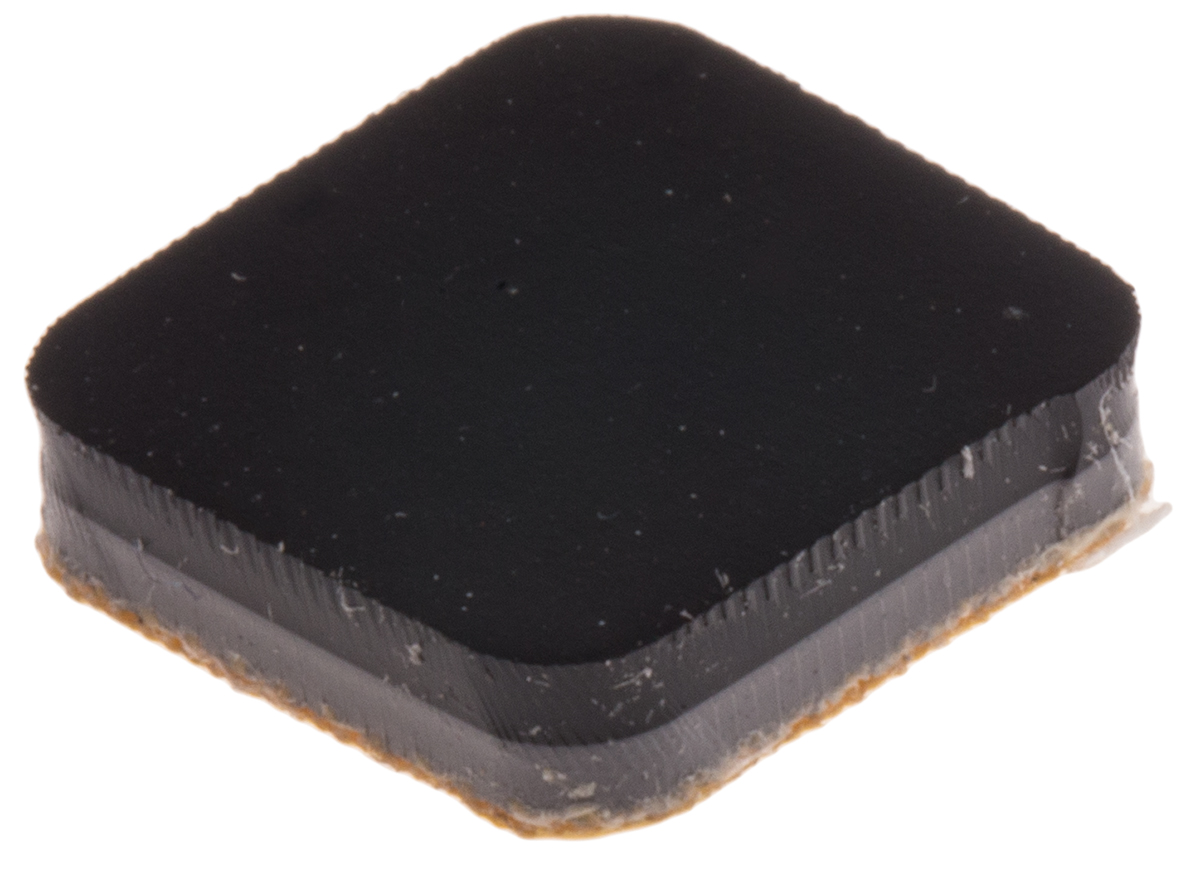 RS PRO Square Polymer Non Slip Pad 12.7mm width x 12.7mm length x 3mm height