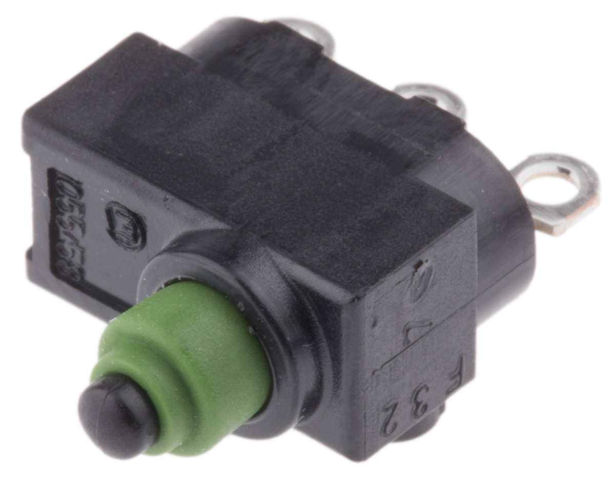 Marquardt Pin Plunger Micro Switch, Solder Terminal, 4 A @ 12 V dc, SP-CO, IP00, IP67