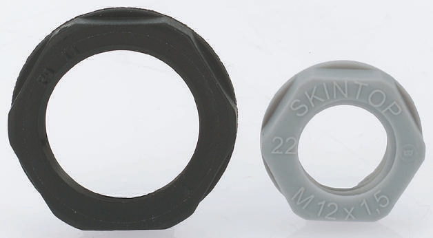Lapp Black Fibreglass PA Cable Gland Locknut, M12 Thread, IP68