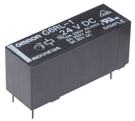Omron PCB Mount Power Relay, 12V dc Coil, 10A Switching Current, SPST