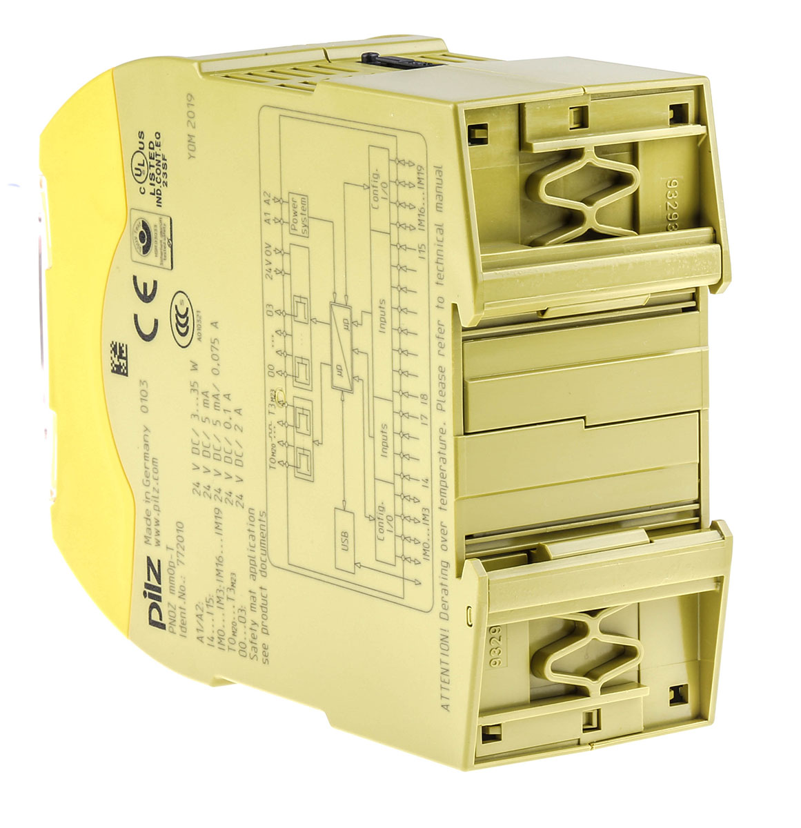 Pilz PNOZ mm0p-T Safety Controller, 20 Safety Inputs, 4 Safety Outputs, 24 V dc