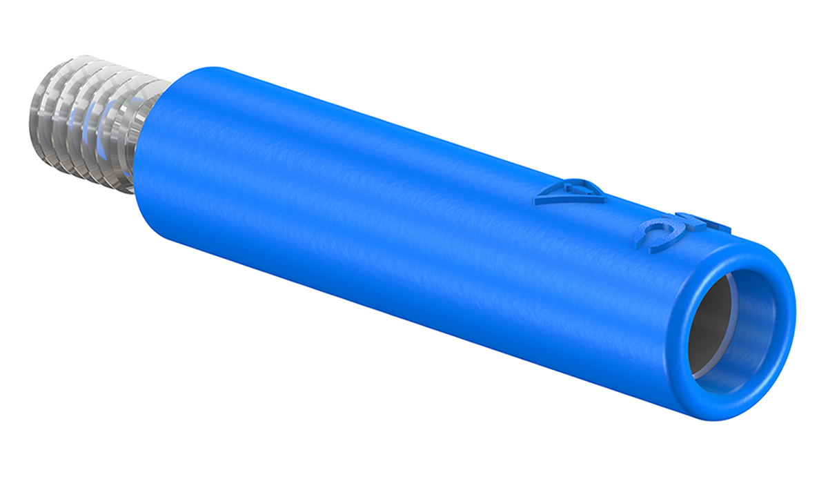 Staubli Blue Female Banana Socket, 4 mm Connector, Screw Termination, 32A, 600V, Nickel Plating