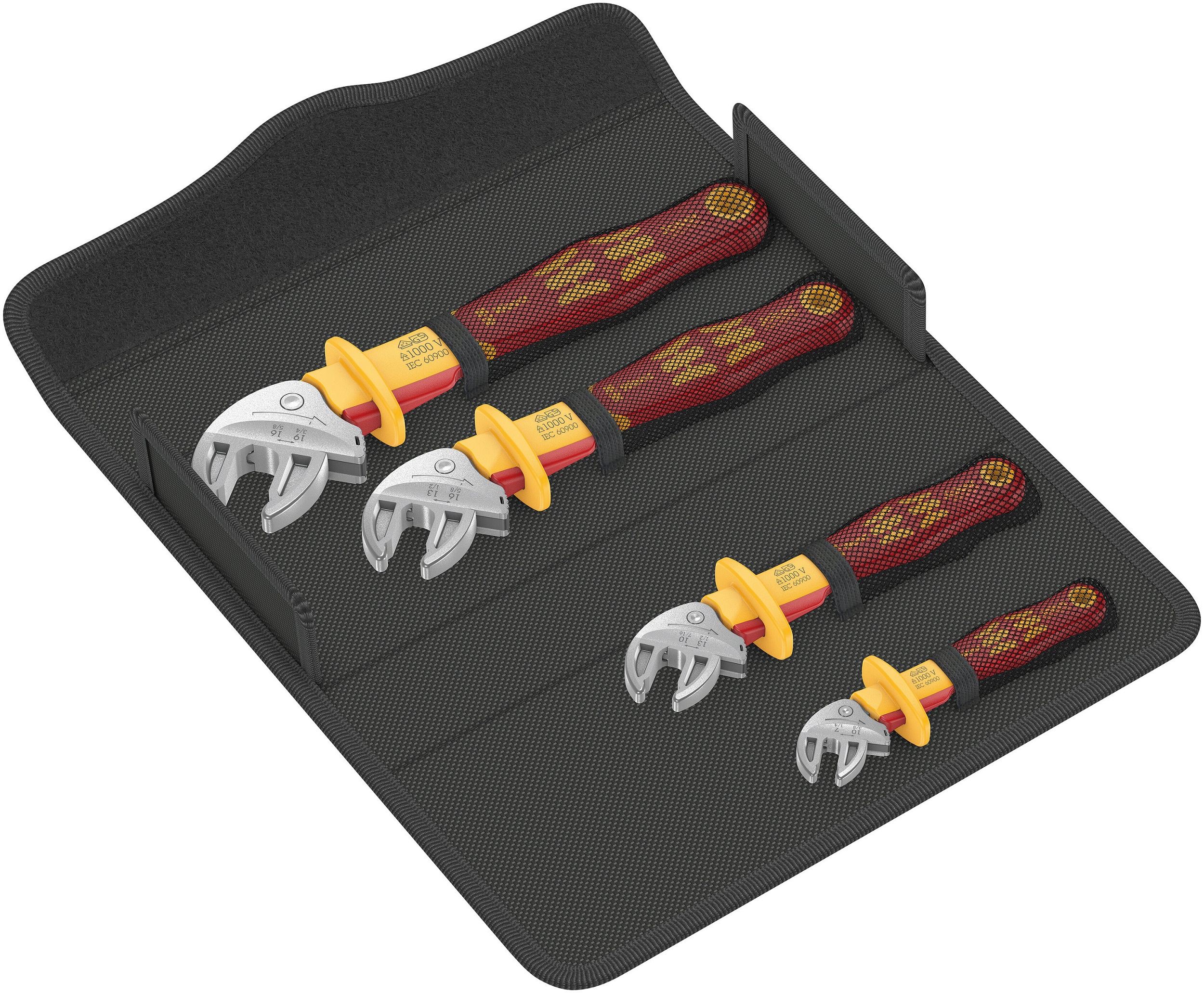 Wera 50201 Series 4-Piece Spanner Set, 0.75, VDE/1000V